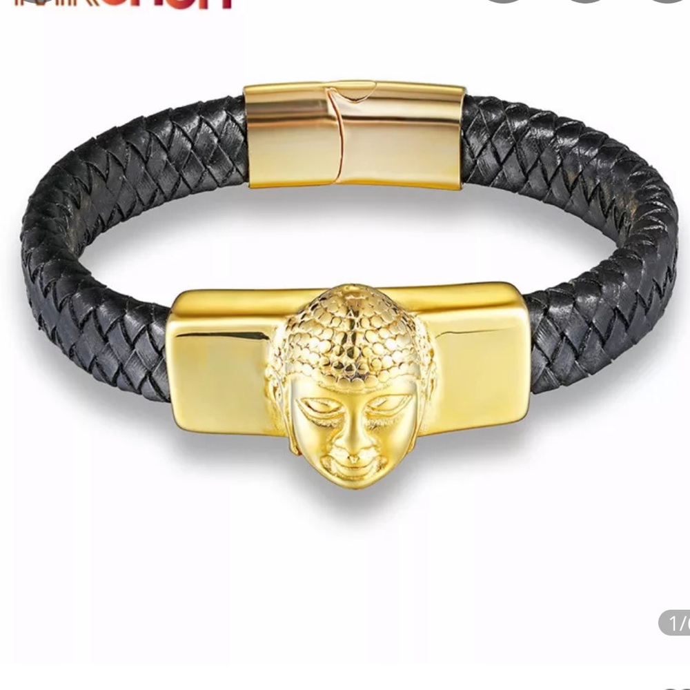 Buddha Leather Bracelet - Picture 3 of 3
